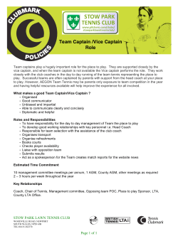 Team Captain-Vice Captain Role