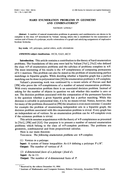 Hard enumeration problems in geometry and combinatorics