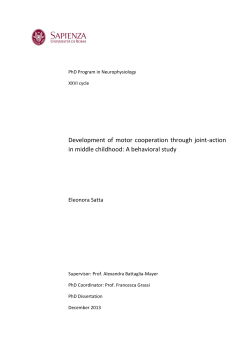 Development of motor cooperation through joint