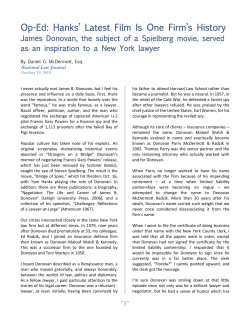 Op-Ed: Hanks` Latest Film Is One Firm`s History