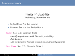 Math 1004: Probability