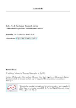 Conditional independence and its representations