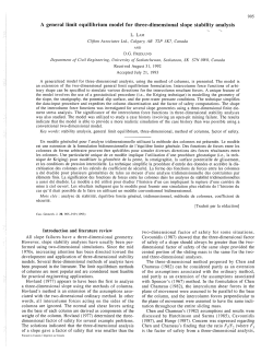A general limit equilibrium model for three