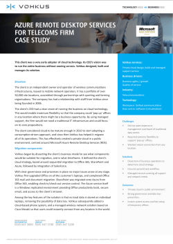 AZURE REMOTE DESKTOP SERVICES FOR TELECOMS FIRM