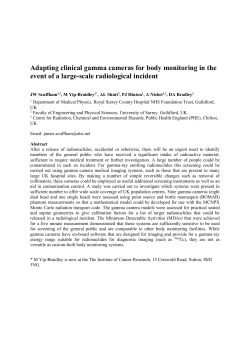 Adapting clinical gamma cameras for body monitoring in the event of