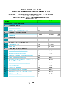 Final Core Document list