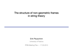The structure of non-geometric frames in string theory