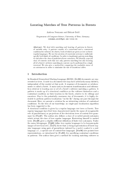Locating Matches of Tree Patterns in Forests