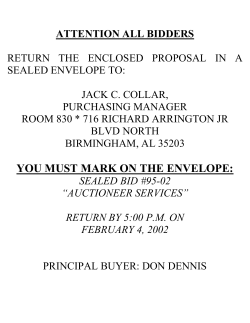 attention all bidders