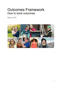 Outcomes Framework - Department of Human Services, Victoria