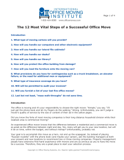 The 12 Most Vital Steps of a Successful Office Move