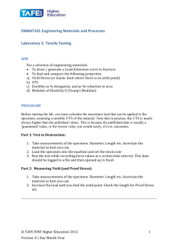 Laboratory 2: Tensile Testing
