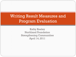 PowerPoint: Writing Result Measures and Program Evaluation