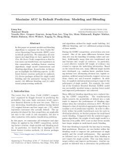 Maximize AUC in Default Prediction: Modeling and Blending