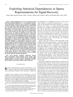 Exploiting Statistical Dependencies in Sparse Representations for
