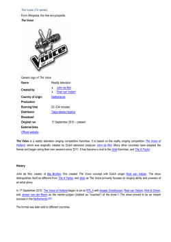 Location of The Voice versions