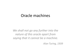 Oracle machines