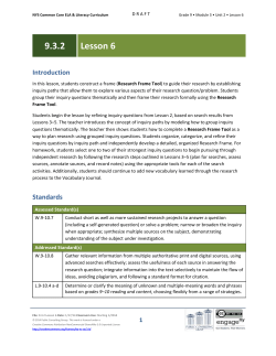 Inquiry Paths and the Research Frame 35%