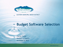 Budget Software Selection