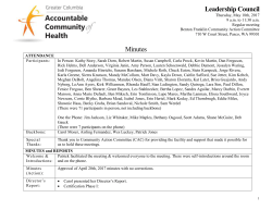 May 18, 2017 Leadership Council Minutes