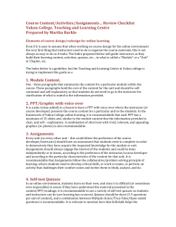 Module Components for MOODLE: Best practices