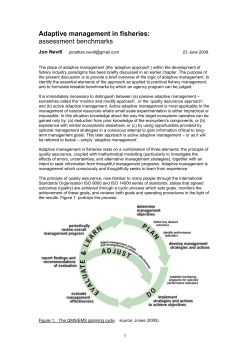 Adaptive management in fisheries