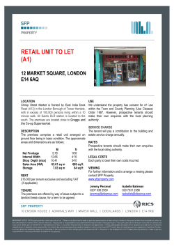RETAIL UNIT TO LET (A1)