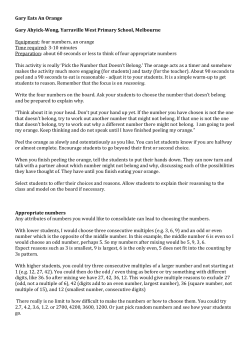 Gary Eats An Orange Gary Ahyick-Wong, Yarraville West Primary