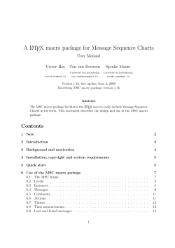 A LATEX macro package for Message Sequence Charts