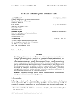 Euclidean Embedding of Co-occurrence Data