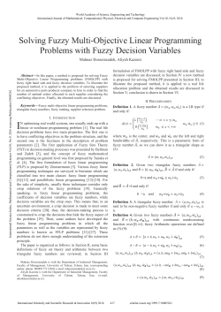 Solving Fuzzy Multi-Objective Linear Programming Problems with
