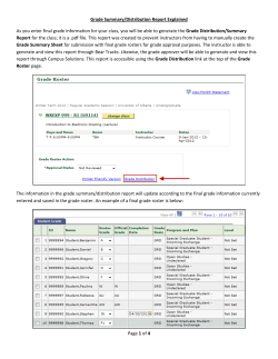 Grade Summary/Distribution Report Explained