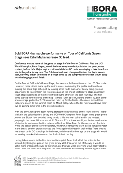Bold BORA - hansgrohe performance on Tour of California Queen