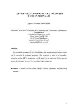 a structured groupware for a collective decision