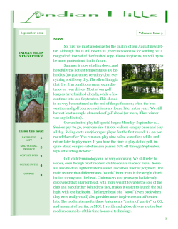 Issue 3 - Indian Hills Custom Golf