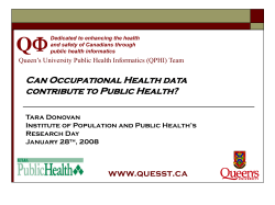 Can Surveillance of Occupational Health Data Contribute to Public