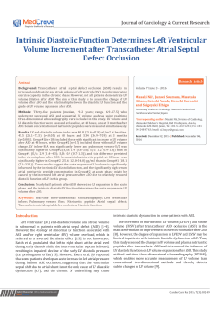 Intrinsic Diastolic Function Determines Left Ventricular