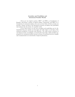 Actualism and Possibilism and Intensional Possible Worlds Given