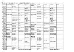EHA FIXTURE LIST 2000-2001 &ndash; FINAL DRAFT
