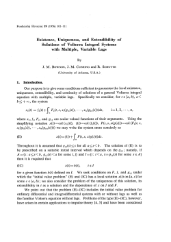 Existence, Uniqueness, and Extendibility Solutions of