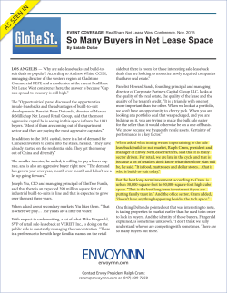 So Many Buyers in Net Lease Space