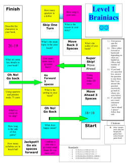 Kindergarten and 1st Grade Brainiac Game