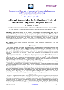 A Formal Approach for the Verification of Order of Execution in Long