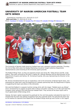 university of nairobi american football team gets wings