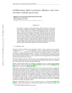 LSTM-based Deep Learning Models for Non