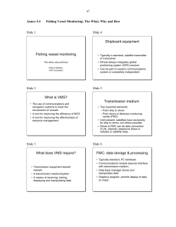 Fishing vessel monitoring Fishing vessel monitoring