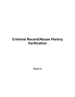 Form 3 Criminal Record Abuse History