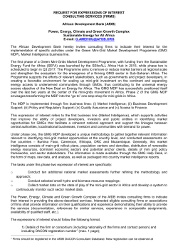 Market Intelligence - African Development Bank