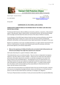 Submission to the Family Law Council