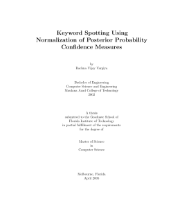 Keyword Spotting Using Normalization of Posterior Probability
